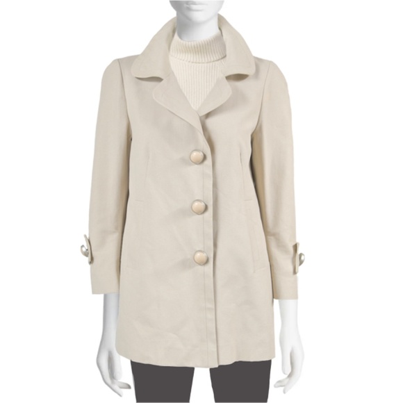 GERARD DAREL Cotton Peacoat ¾ Length Sleeve Snap Closure - Picture 1 of 12
